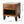 End Table in Brown Acacia Wood with Storage Drawer and Shelf