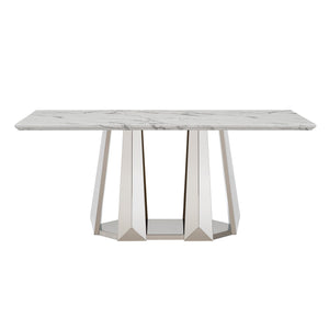 Marble Dining Table for 6 People