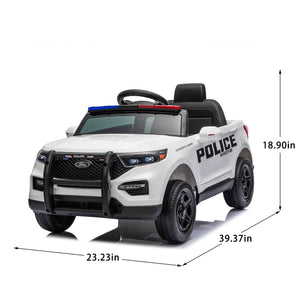 Licensed Ford Police 12V Ride-On Truck with Parental Remote Control