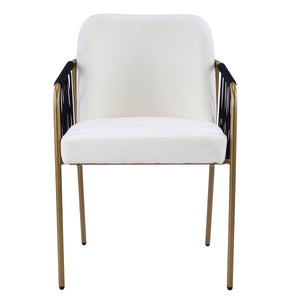 Modern Glam Upholstered Dining Chairs (Set of 2)