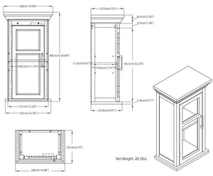 Avington - Single Door Wall Cabinet - Pure White