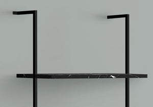 5-Tier Ladder Bookshelf with Marble Look for Office & Home