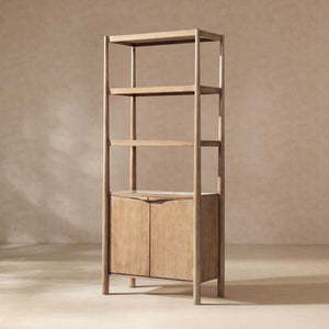 Nolan - Bookcase With Lower Cabinet - Natural