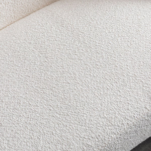 Curved 3 Seater Sofa For Living Room - White