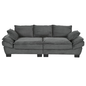 U-Style 85.4" Modern Curved Sofa