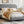 Upholstered Platform Bed With Thick Solid Frame And Stylish Curve-Shaped Design