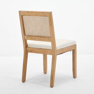 Farmhouse Rattan Dining Chairs Set of 2