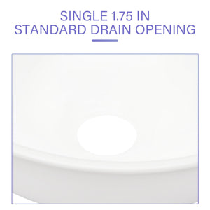 Modern Ceramic Circular Vessel Bathroom Sink