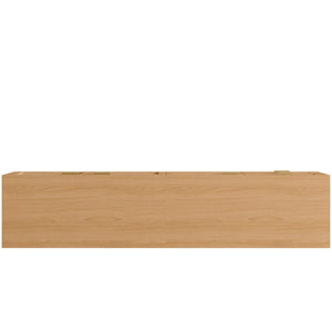TV Stand, Media Console, 2 Drawers & Cable Management - Natural Wood