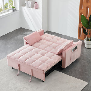Sofa Bed With Pockets, 3 In 1 Convertible For Living Room