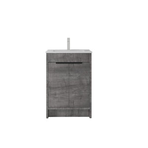 24 Inch Floating Bathroom Vanity with Ceramic Sink and Soft-Close Door