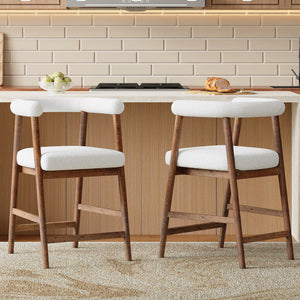 24.5'' Seat Height Bar Stools with Back, Set of 2