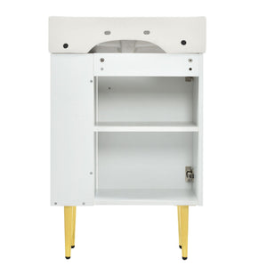Bathroom Vanity, Combo Cabinet, Bathroom Storage Cabinet, Single Ceramic Sink