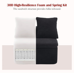 133'' Modular U-Shaped Sectional Compression Sofa
