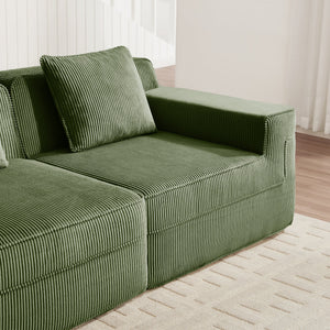 Ottoman Corduroy - Green