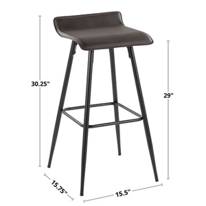 Ale - Contemporary Fixed Height Bar Stool (Set of 2)