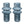 D5.9x11.8'H Fluted Accent Vases with Ribbed Design, Set of 2