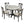 5 Pieces Dining Table And Chairs Set For 4 Persons, Kitchen Room Solid Wood Table With 4 Chairs
