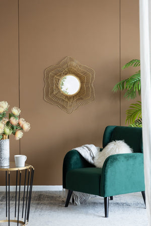 D27x2.4' Metal Starburst Wall Mirror, Wall Mounted Home Decor