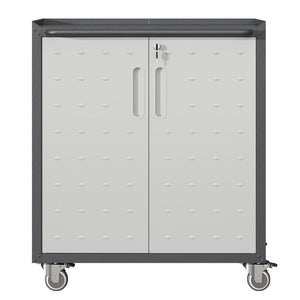 Heavy Duty Metal Garage Storage Cabinet With Wheels Sturdy Tool Organizer