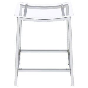 Staten - Backless Counter Stool (Set of 2) - Chrome