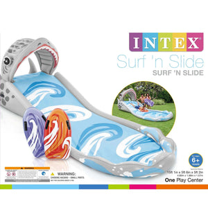 Intex Inflatable Surf 'N Slide Kids Play Center & Dinoland Kids Play Center Pool - TRAPSKI