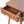 Solid Wood Chestnut T-Bar Nightstand, 2-Drawers, Nordic Legs