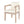 Acacia Wood Dining Chairs Set of 2, Armchairs with Cushions