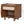 Walnut Nightstand with Rattan Detail, MDF + Solid Wood