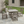 Antique Wood Color HDPE 5-Piece Outdoor Patio Dining Set with Square Table and 4 Armless Chairs, Umbrella Hole