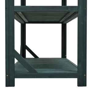 TOPMAX 65" Large Wooden Farmhouse Rustic Outdoor Potting Bench Table