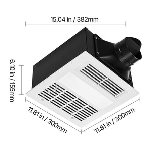 Bathroom Exhaust Fan with Light and Heater