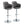 Boyne - Contemporary Adjustable Barstool With Swivel & Rounded T Footrest (Set of 2)