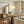 3-Light Gold Fabric Drum Pendant Light
