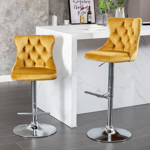 Swivel Adjustable Height Barstools Set of 2