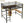 Full Size & Loft Bed With L-Shaped Desk And Shelves - Black