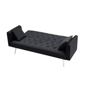 71-inch Foldable Double Sofa with American Retro Style