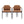 Modern Dining Chair Set With Durable Iron Frame And Comfortable Fabric Upholstery