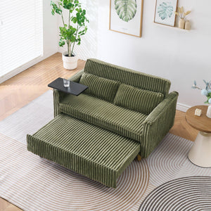 Pull Out Sofa With Movable Tabletop And USB Ports