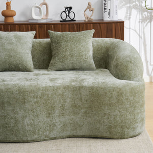 Modular L-Shape Sectional Sofa With Curved Chaise
