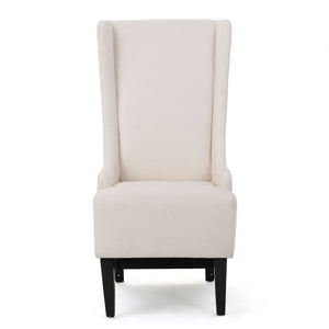 Alight Upholstered Dining Chair With High Back And Birch Wood Legs