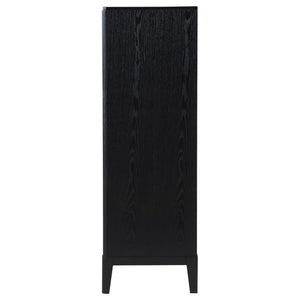 Mason - 5 Drawer Chest With Fluted Design - Black
