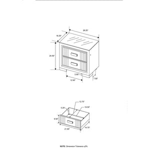 Isaiah - 5 Piece Bedroom Set With TV Lift-LED, Speakers And Fireplace
