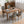 French Style Solid Wood Frame Antique Painting, Hand-Pulled Buckle Decoration Artificial Dining Chair With Nailhead Trim, Wood Legs
