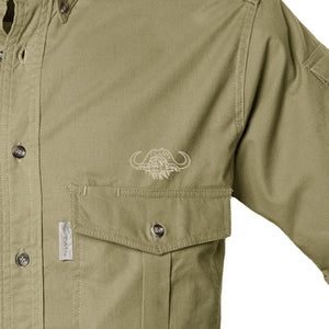 Shooter Shirt for Men with Embroidered Buffalo Logo - S/Sleeve