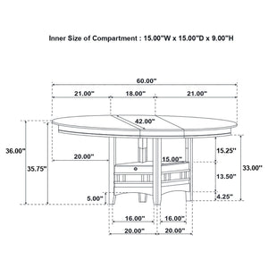 Hester - Extension Counter Dining Table - Chestnut
