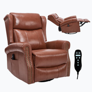 Heat Massage Manual Recliner Chair with Rocker and Swivel
