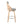 York - Mid-Century Modern Counter Stool - Natural / Light Gray