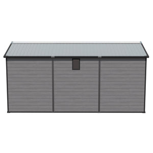 8x14 FT Plastic Outdoor Storage Shed - Lockable Resin Tool Shed with 2 Window & 3 Air vents