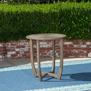 Hermosa Rustic Circular Bistro Table - Gray